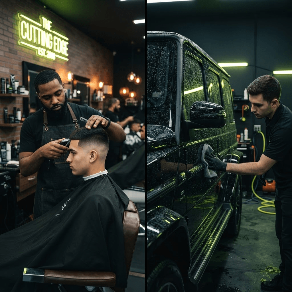 Fresh Cut Fresh Ride - SLYYYDE Kutz mobile barber and SLYYYDE N WASH mobile car wash