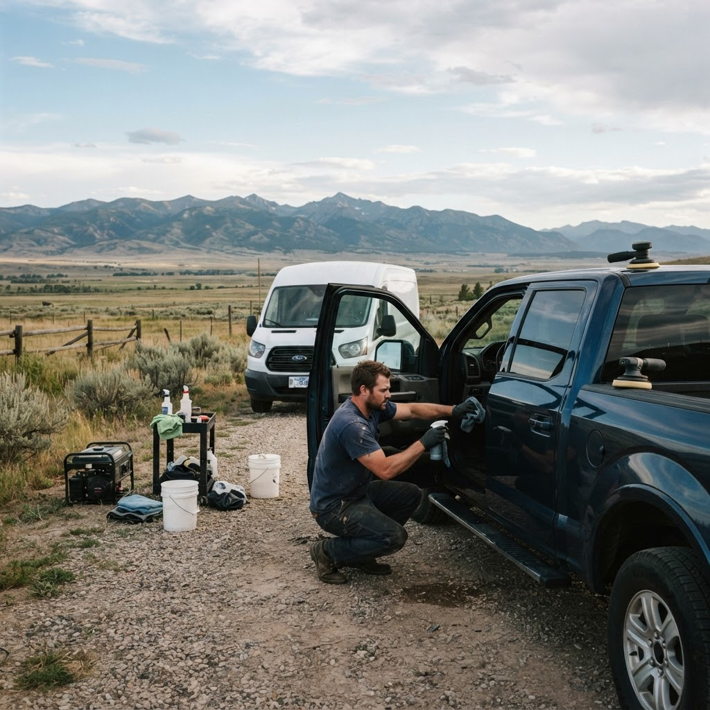 Mobile car detailing service setup serving Billings, MT