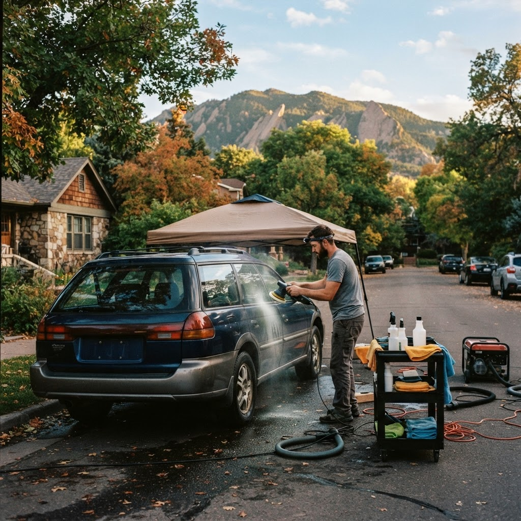 Mobile car detailing service setup serving Boulder, CO