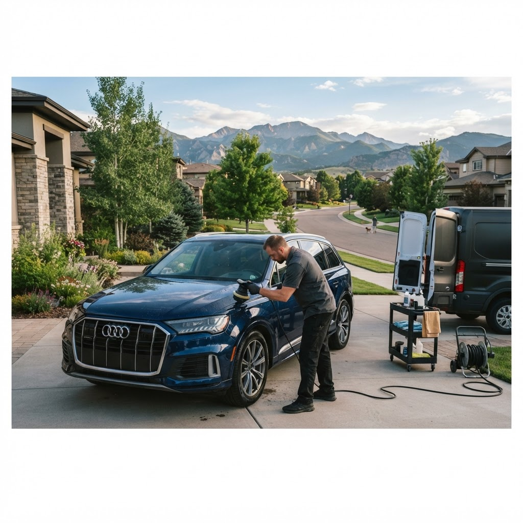 Mobile car detailing service setup serving Centennial, CO