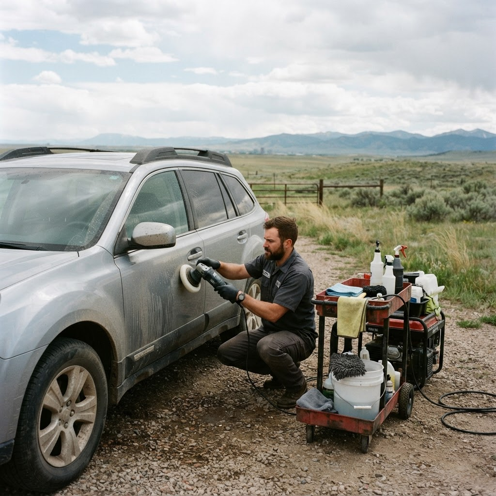 Mobile car detailing service setup serving Cheyenne, WY