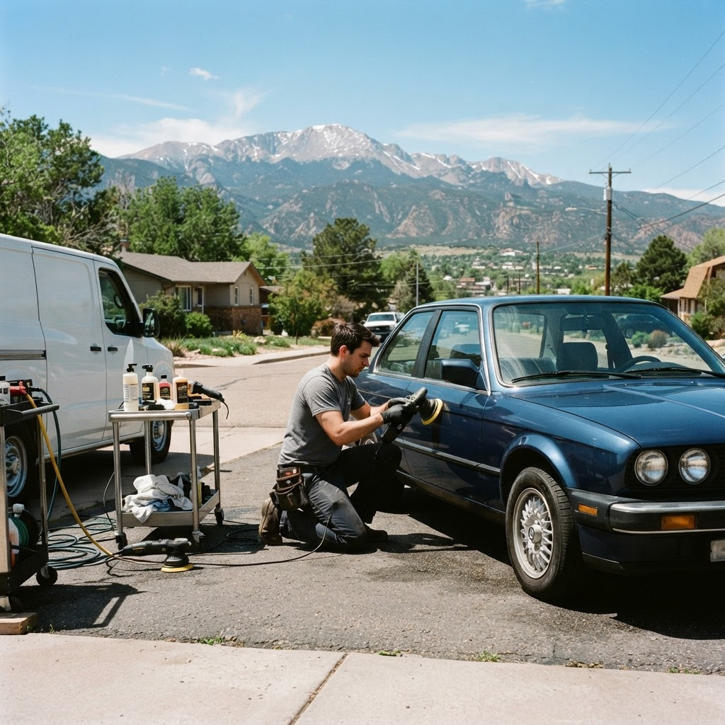 Mobile car detailing service setup serving Colorado Springs, CO