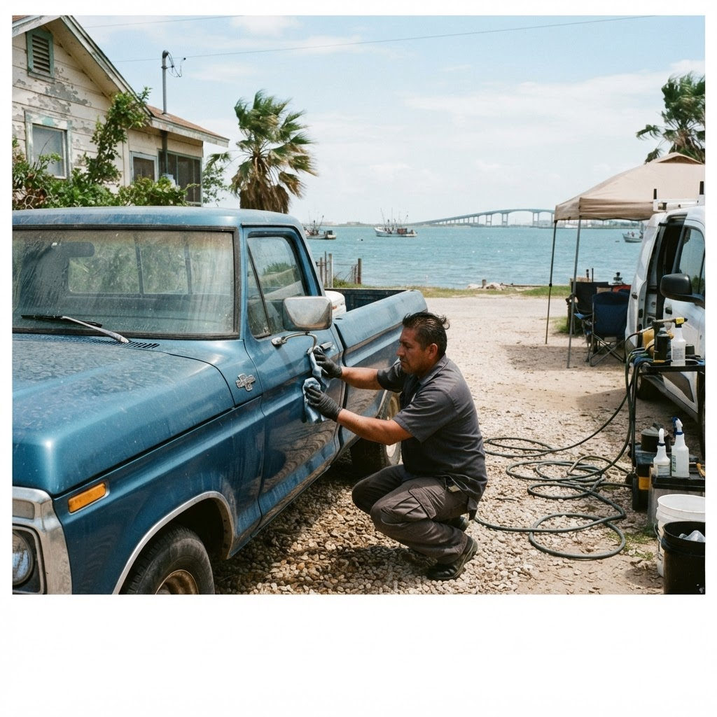 Mobile car detailing service setup serving Corpus Christi, TX