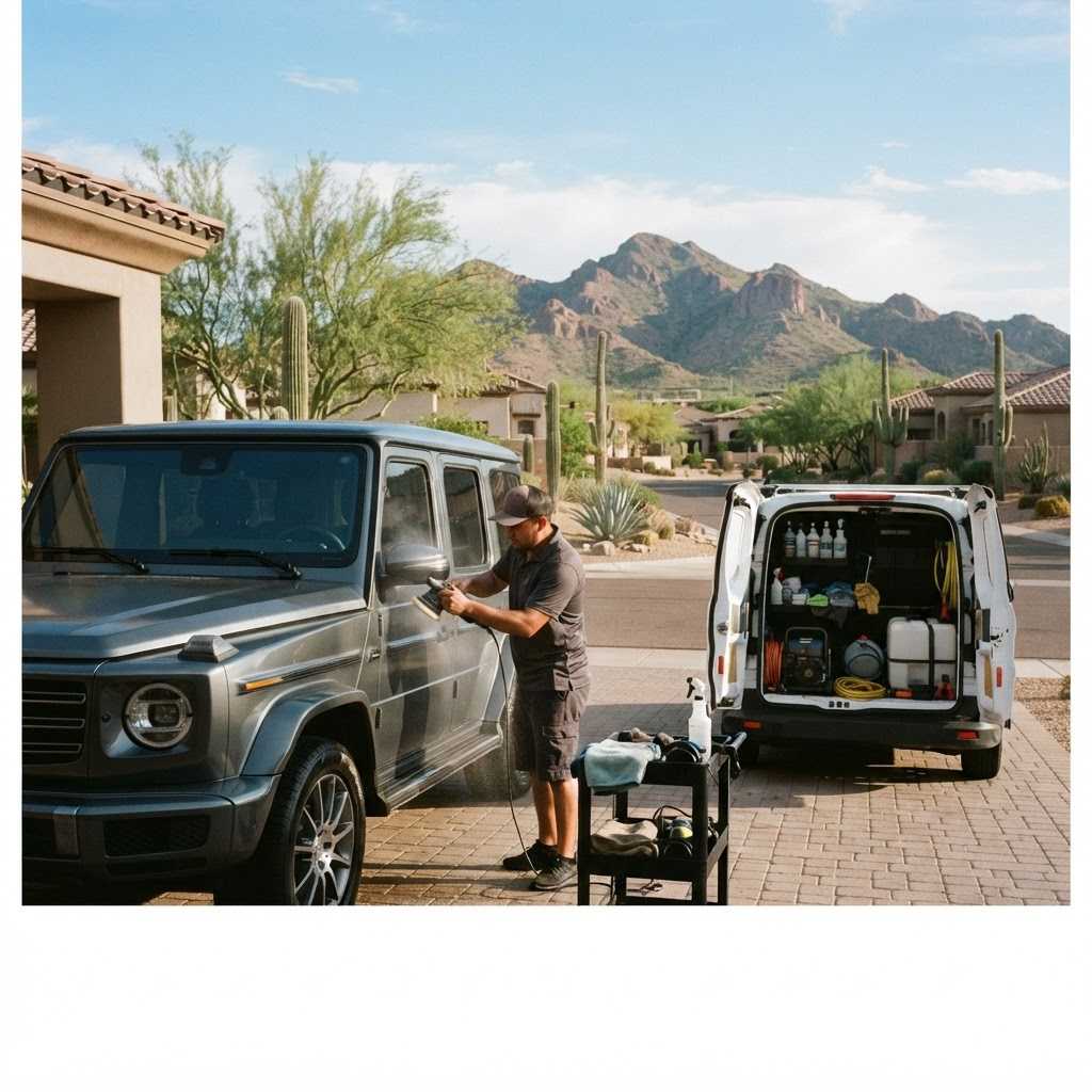 Mobile car detailing service setup serving Gilbert, AZ