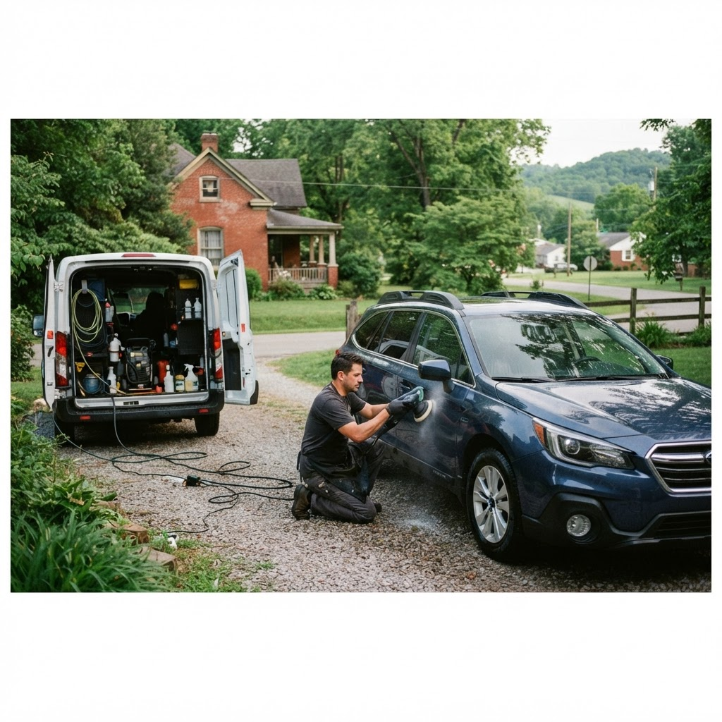 Mobile car detailing service setup serving Hopkinsville, KY