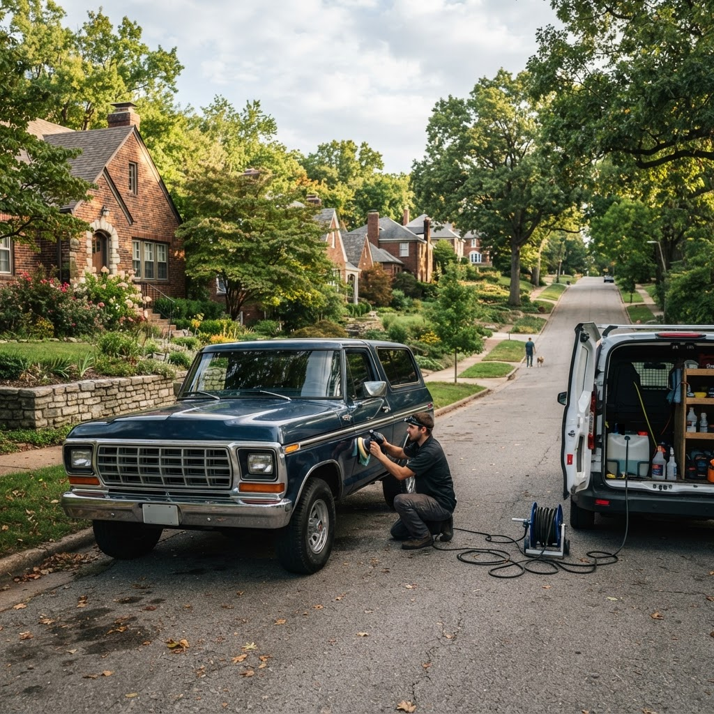 Mobile car detailing service setup serving Kansas City, MO