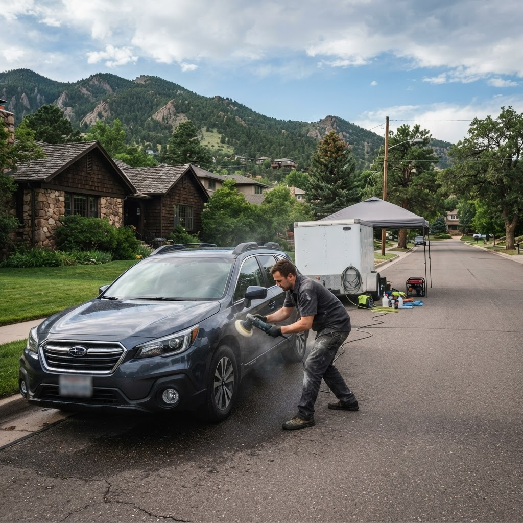 Mobile car detailing service setup serving Lakewood, CO
