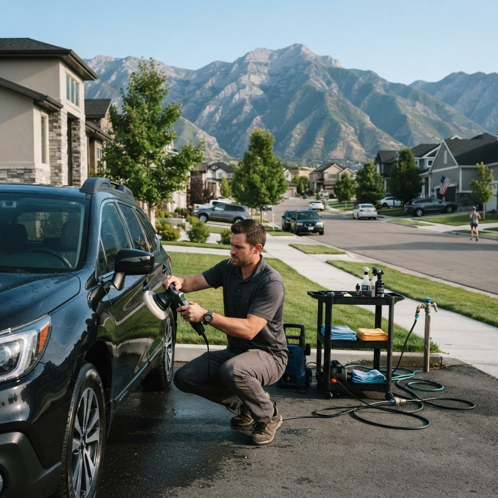 Mobile car detailing service setup serving Lehi, UT