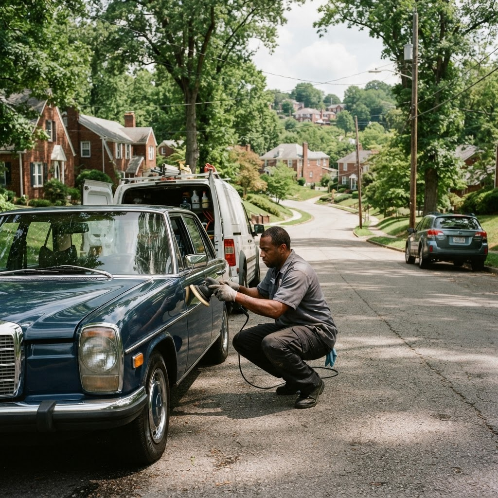 Mobile car detailing service setup serving Louisville, KY