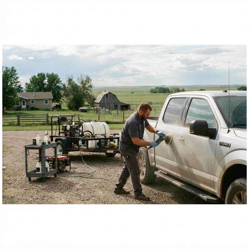 Mobile car detailing service setup serving Mitchell, SD
