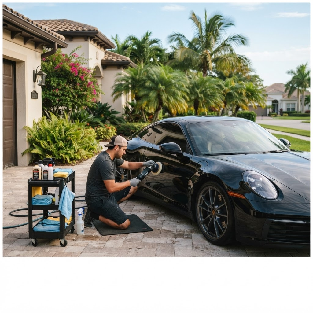 Mobile car detailing service setup serving Naples, FL