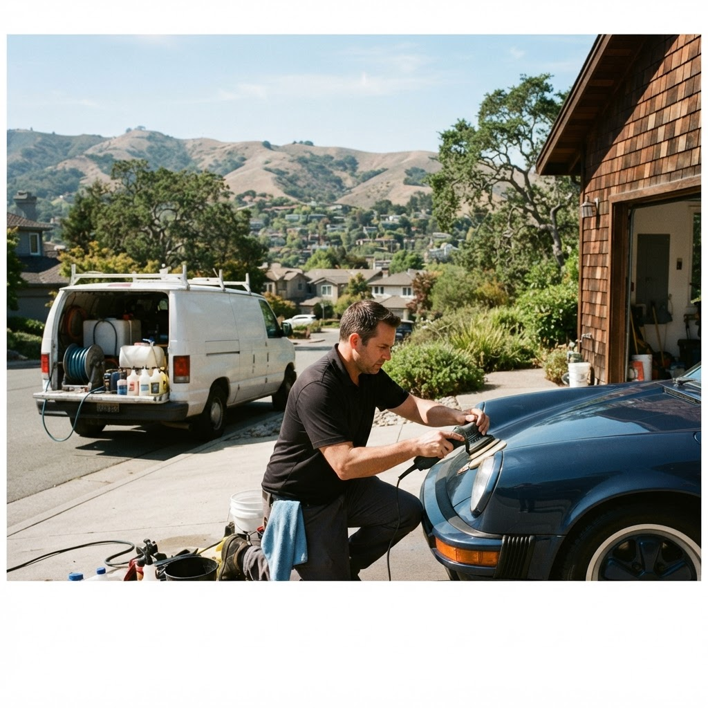 Mobile car detailing service setup serving San Mateo County Peninsula, CA