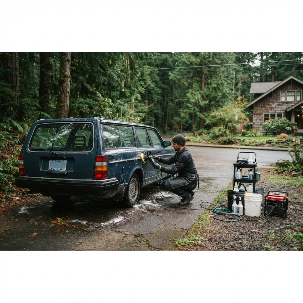 Mobile car detailing service setup serving Portland, OR