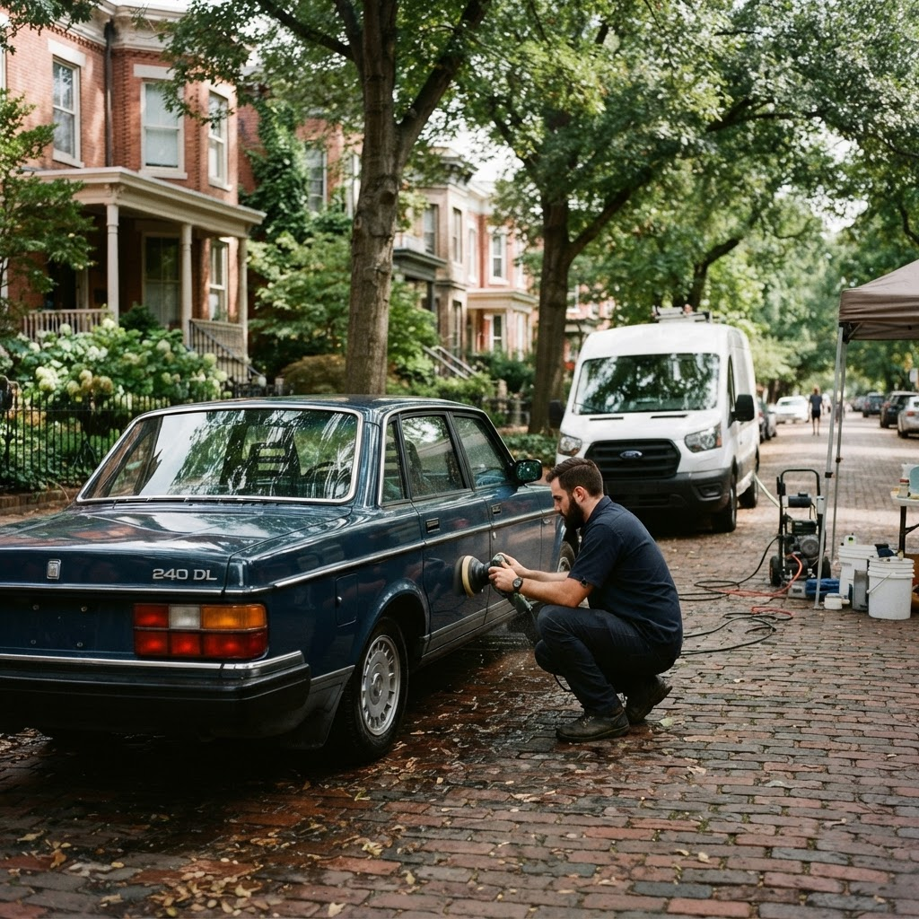 Mobile car detailing service setup serving Richmond, VA