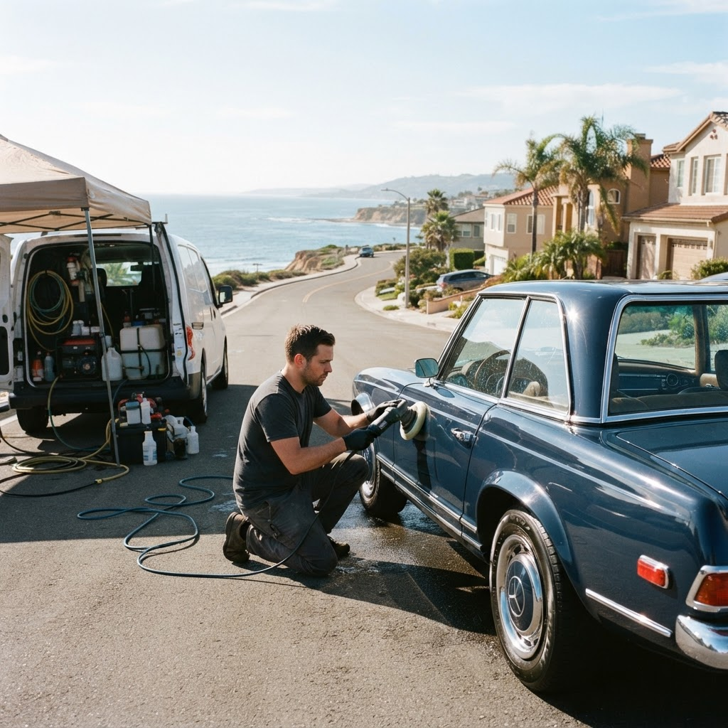 Mobile car detailing service setup serving San Diego, CA