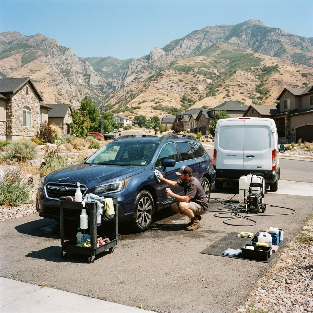 Mobile car detailing service setup serving Sandy, UT