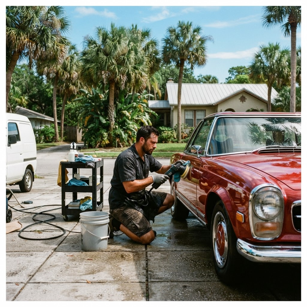 Mobile car detailing service setup serving St. Petersburg, FL