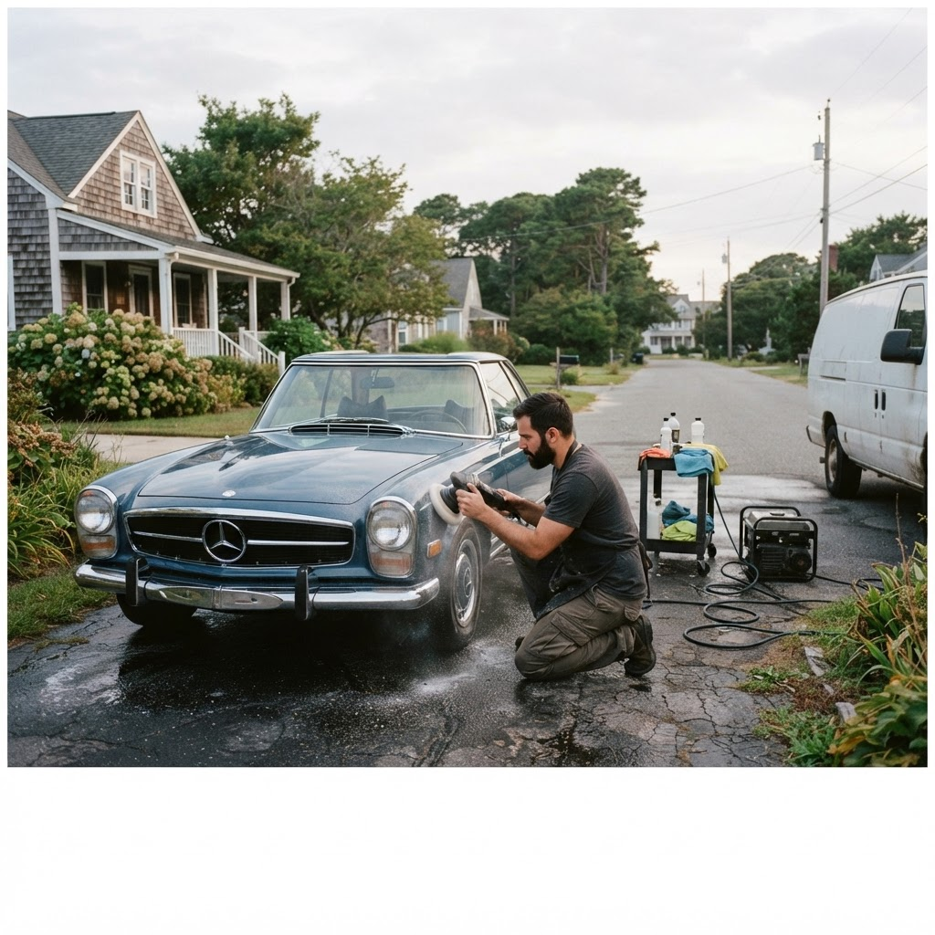 Mobile car detailing service setup serving Virginia Beach, VA