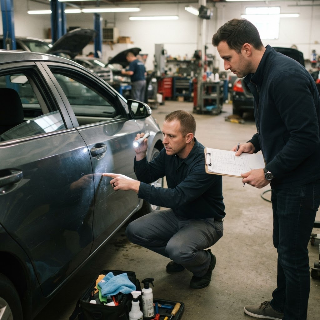 Used-Car Detail Inspection — professional vehicle-care photography