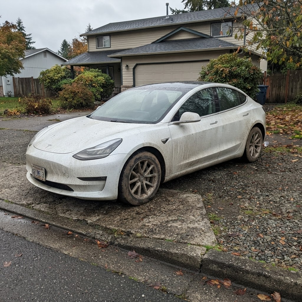 Tesla Model 3 before Premium Detail